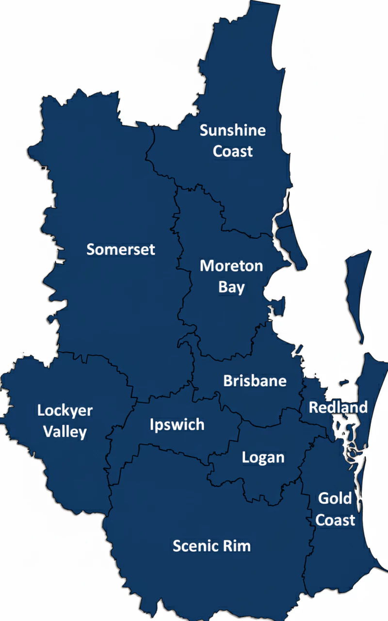 south east queensland map